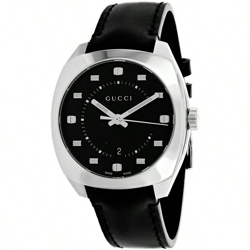 Gucci Men's GG2570 YA142307 Strap Black Dial Quartz Movement Buckle Clasp 40mm Round Watch