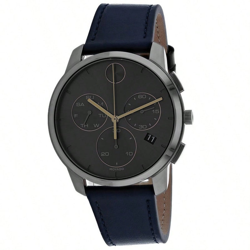 Movado Men's Bold 3600720 Strap Grey Dial Quartz Movement Buckle Clasp 40mm Round Watch