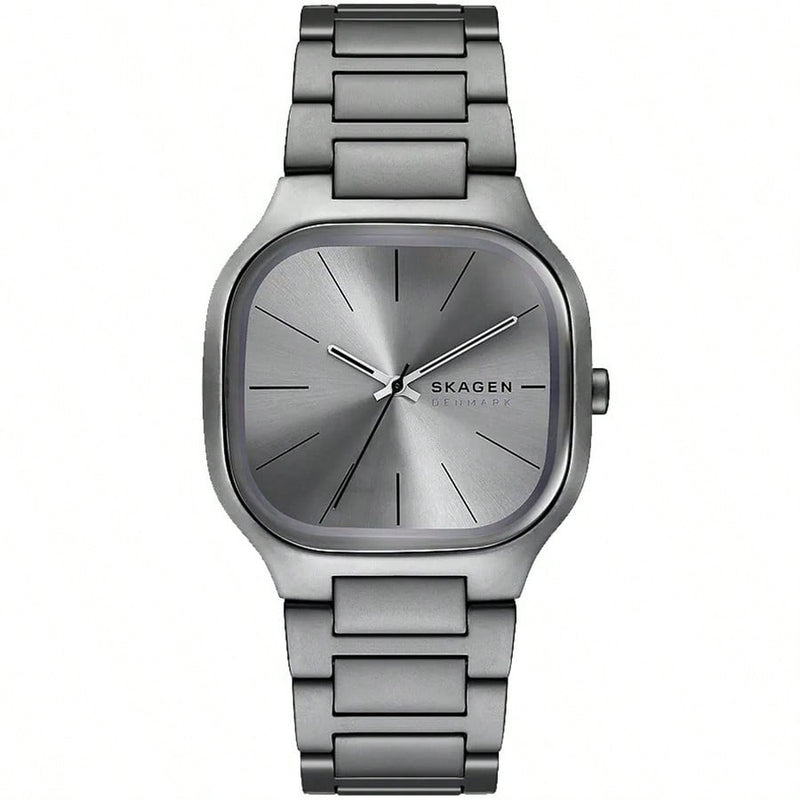 Skagen Men's Mellem SKW6936 Bracelet Gray Dial Quartz Movement Deployment Clasp 40mm Square Watch