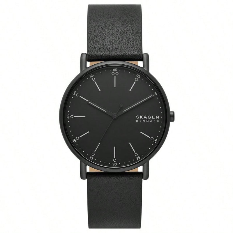Skagen Men's Signatur SKW6902 Strap Black Dial Quartz Movement Buckle Clasp 40mm Round Watch