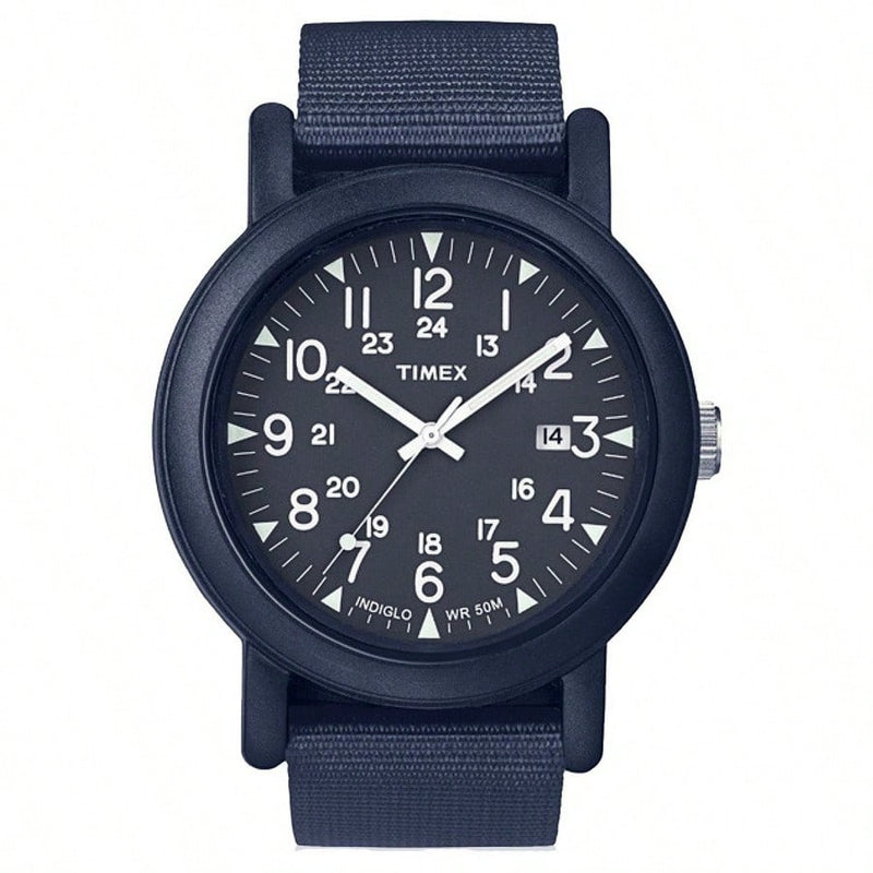 Timex Men's Camper TW2P62600 Strap Blue Dial Quartz Movement Buckle Clasp 40mm Round Watch