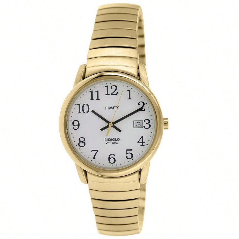 Timex Men's Easy Reader T2N090 Bracelet White Dial Quartz Movement Expansion Band Clasp 35mm Round Watch