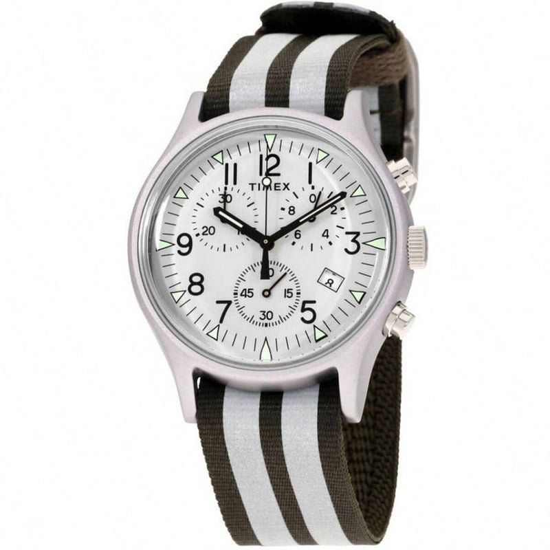 Timex Men's MK1 TW2R81300 Strap Silver Dial Quartz Movement Buckle Clasp 40mm Round Watch