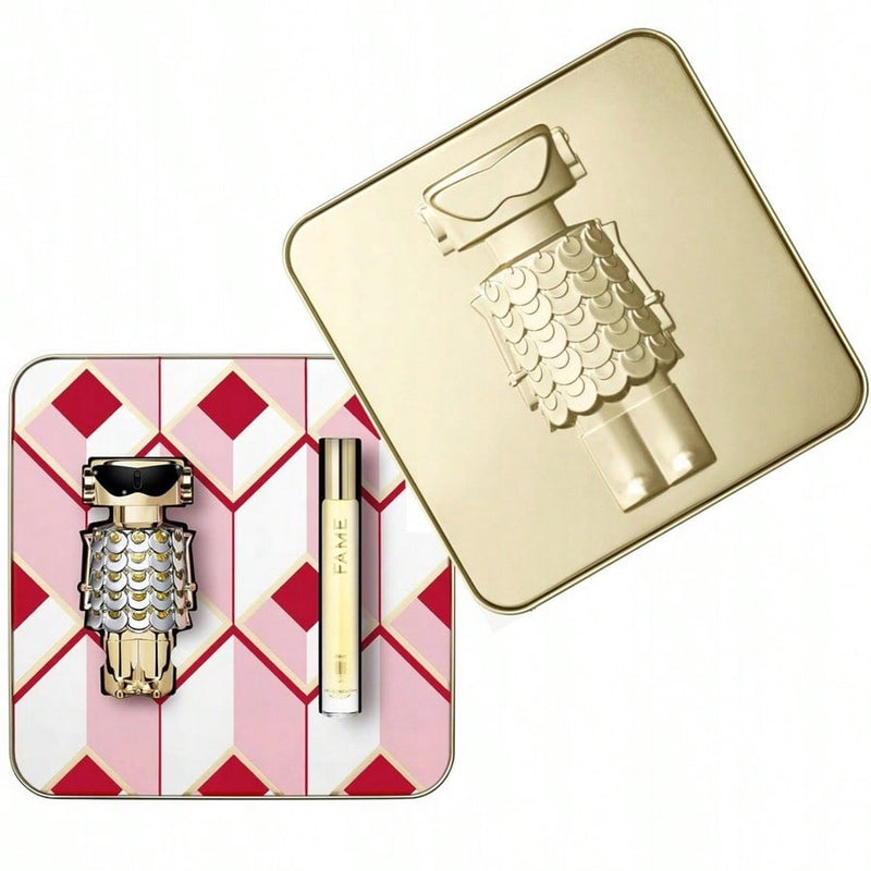 Paco Rabanne Fame 2 Pcs Set For Women: 2.7 Eau De Parfum Spray + 0.34 Eau De Parfum Spray