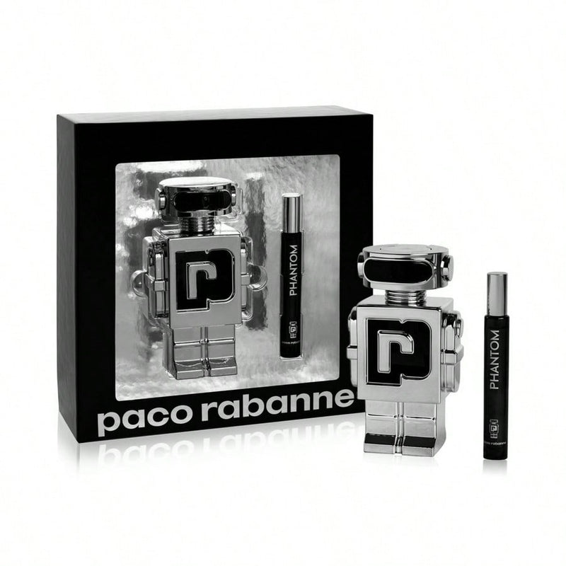 Paco Rabanne Phantom 2 Pcs Set For Men: 5.1 Eau De Toilette Spray + 0.33 Eau De Toilette Spray