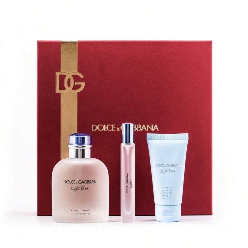 Light Blue Pour Homme/D&G 3 Pc. Set  Men