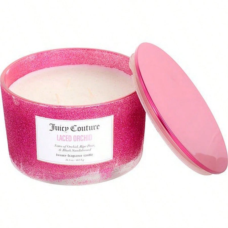 Juicy Couture 16.5 oz Soy Wax Blend 3 Wick Candle - Laced Orchid