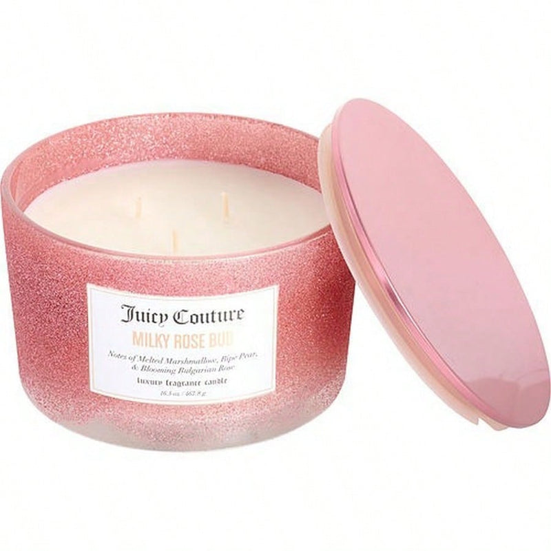 Juicy Couture 16.5 oz Soy Wax Blend 3 Wick Candle - Milky Rose Bud