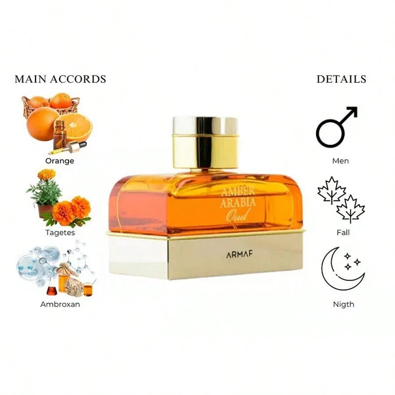 Amber Arabia Oud by Armaf for Men - 3.4 oz Parfum Spray