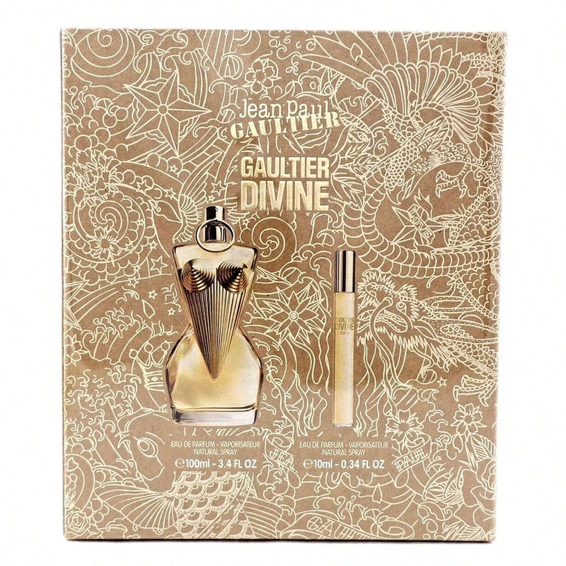 Divine by Jean Paul Gaultier for Women - 2 Pc Gift Set 3.4oz EDP Spray, 0.3oz EDP Spray (Mini)