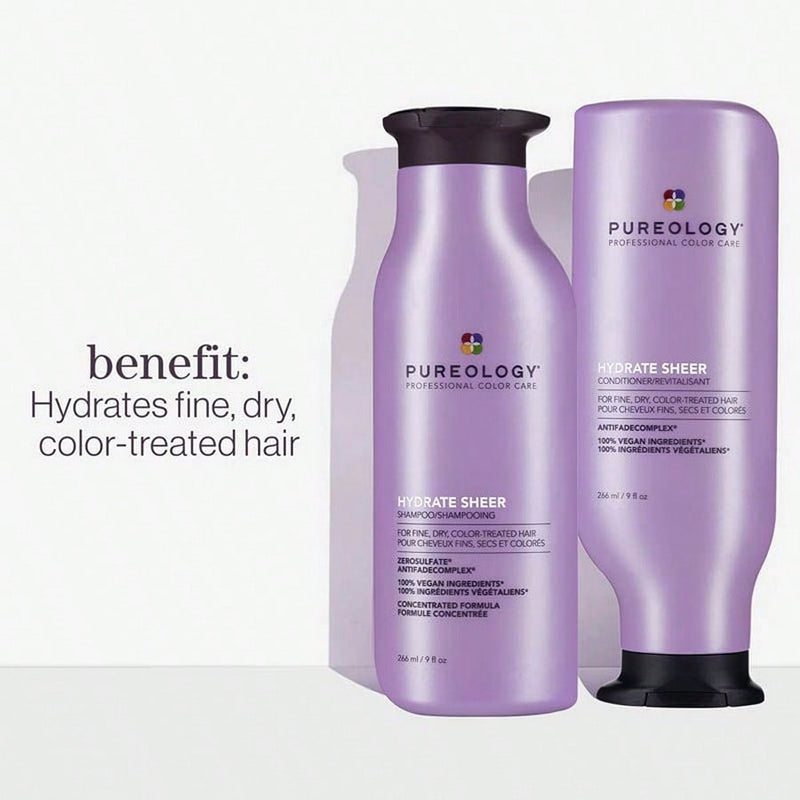 Hydrate Sheer Shampoo by Pureology for Unisex - 9 oz Shampoo