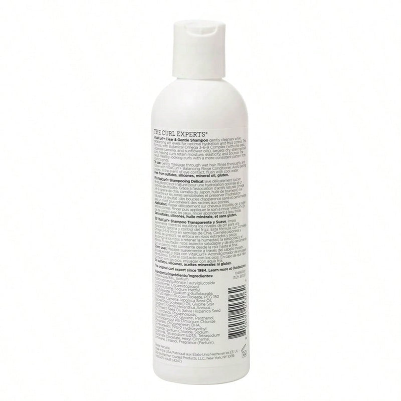 VitalCurl Plus Clear and Gentle Shampoo by Ouidad for Unisex - 8.5 oz Shampoo