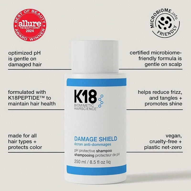 Damage Shield PH Protective Shampoo by K18 Hair for Unisex - 8.5 oz Shampoo
