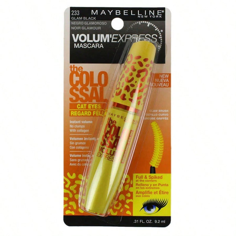 The Colossal VolumExpress Cat Eyes Mascara - 233 Glam Black by Maybelline for Women - 0.31 oz Mascara