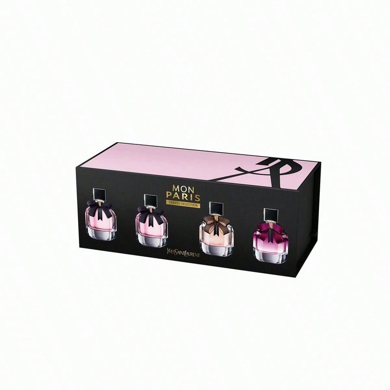 Ysl Mon Paris 4 Pcs Mini Set: Mon Paris 0.25 Eau De Parfum + Mon Paris 0.25 Eau De Parfum + Mon Paris Lumiere 0.25 Eau De Toilette + 0.25 Intensement 0.25 Eau De Parfum