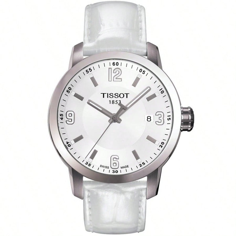 Tissot Men's PRC 200 T0554101601700 Strap Silver Dial Quartz Movement Buckle Clasp 39mm Round Watch