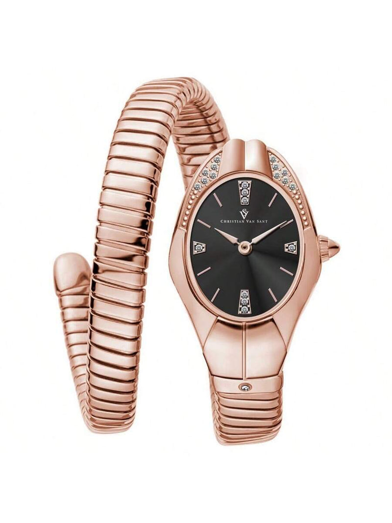 Christian Van Sant Women's Naga CV0886 Bracelet Green Dial Quartz Movement No clasp Clasp 22mm Round Watch
