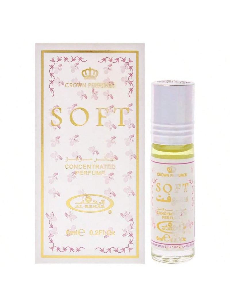 Soft by Al-Rehab for Unisex - 0.19 oz Concentrated Perfume Oil Rollerball