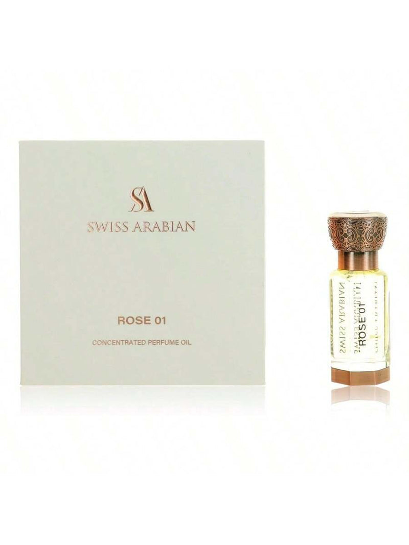 Rose 01 by Swiss Arabian, 0.4 oz Perfume Oil for Unisex