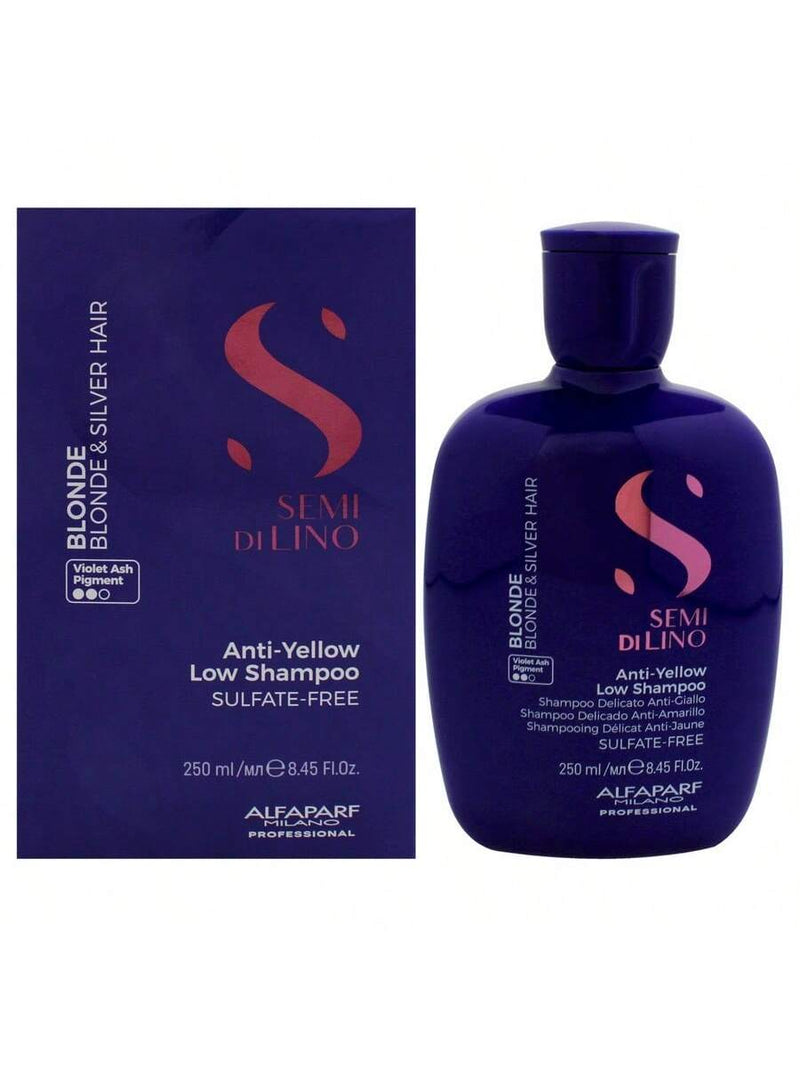 Semi Di Lino Blonde Anti-Yellow Low Shampoo by Alfaparf Milano for Unisex - 8.4 oz Shampoo