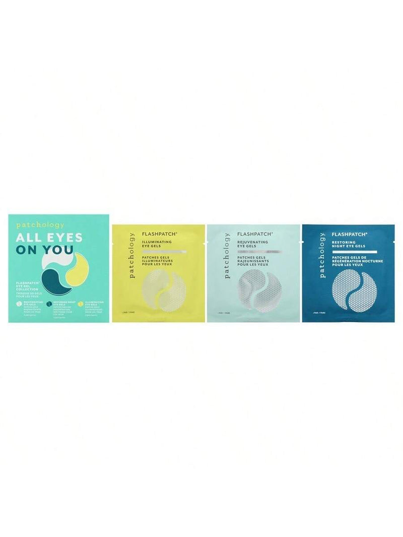 All Eyes On You Flashpatch Eye Gels Collection by Patchology for Unisex - 6 Pair 2 Pair Eye Gels - Rejuvenating, 2 Pair Eye Gels - Restoring Night, 2 Pair Eye Gels - Illuminating
