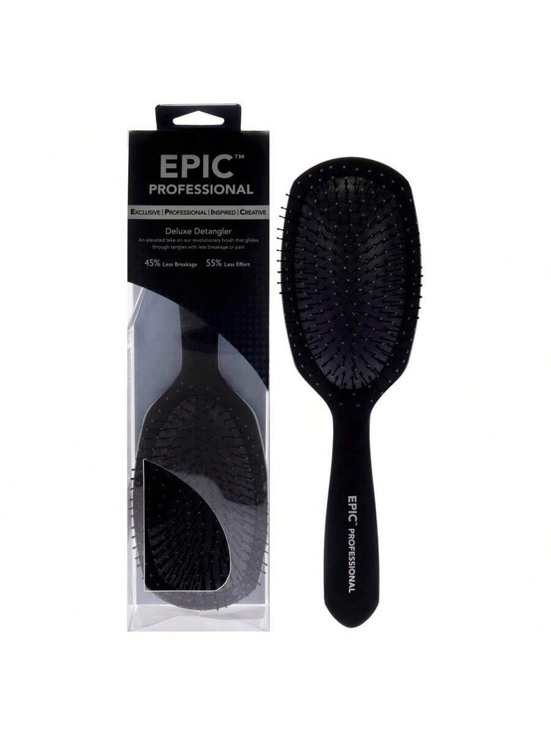 Pro Epic Deluxe Detangler Brush - Black by Wet Brush for Unisex - 1 Pc Hair Brush
