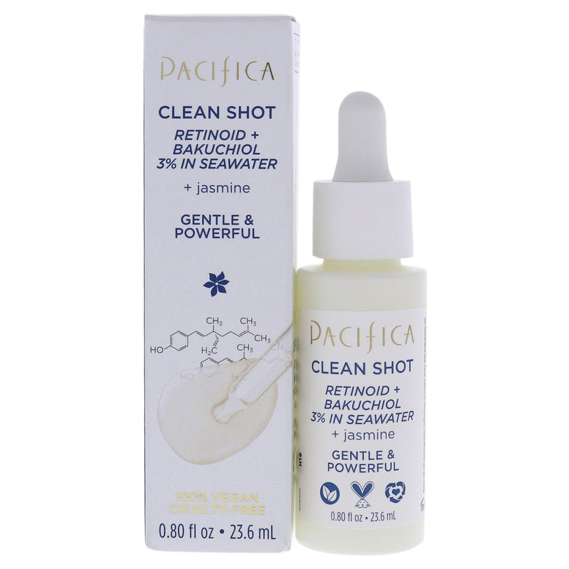 Pacifica Clean Shot Retinoid And Bakuchiol 3 Percent In Seawater