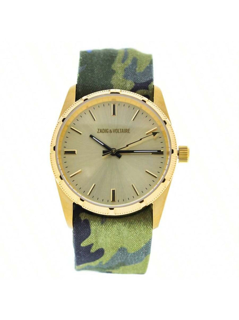 ZVF204 Gold/Green Multicolor Cloth Bracelet Watch by Zadig & Voltaire for Women - 1 Pc Watch