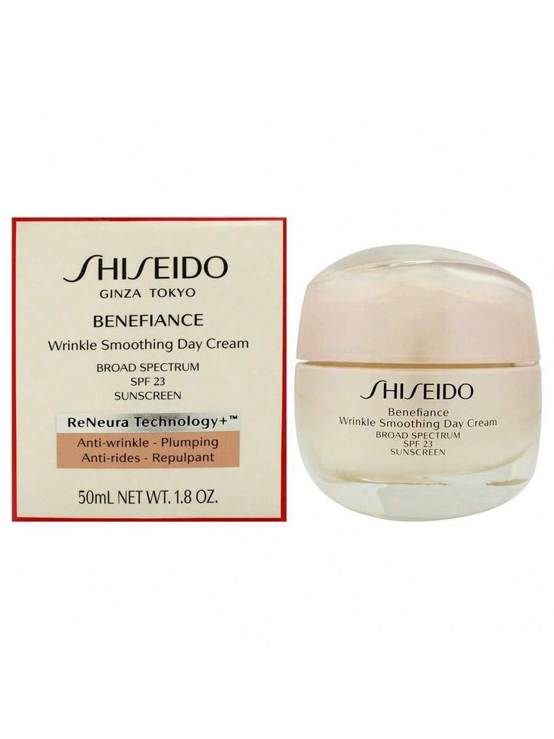 Benefiance Wrinkle Smoothing Day Cream SPF 23 by Shiseido for Unisex - 1.8 oz Cream (Tester)