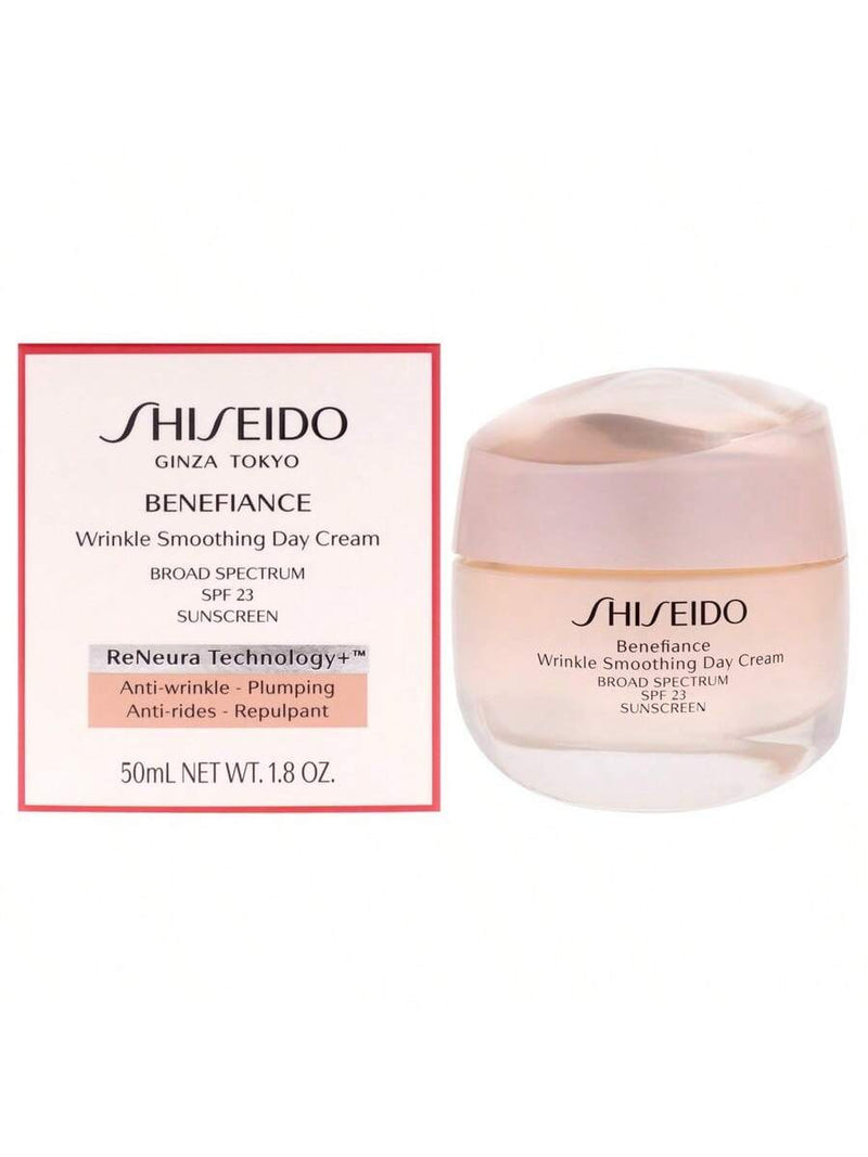 Benefiance Wrinkle Smoothing Day Cream SPF 23 by Shiseido for Unisex - 1.8 oz Cream