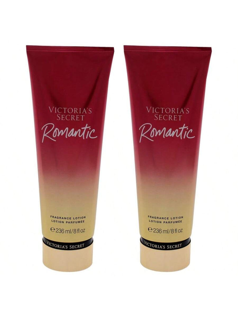 Romantic Fragrance Lotion by Victorias Secret for Women - 8 oz Body Lotion - Pack of 2