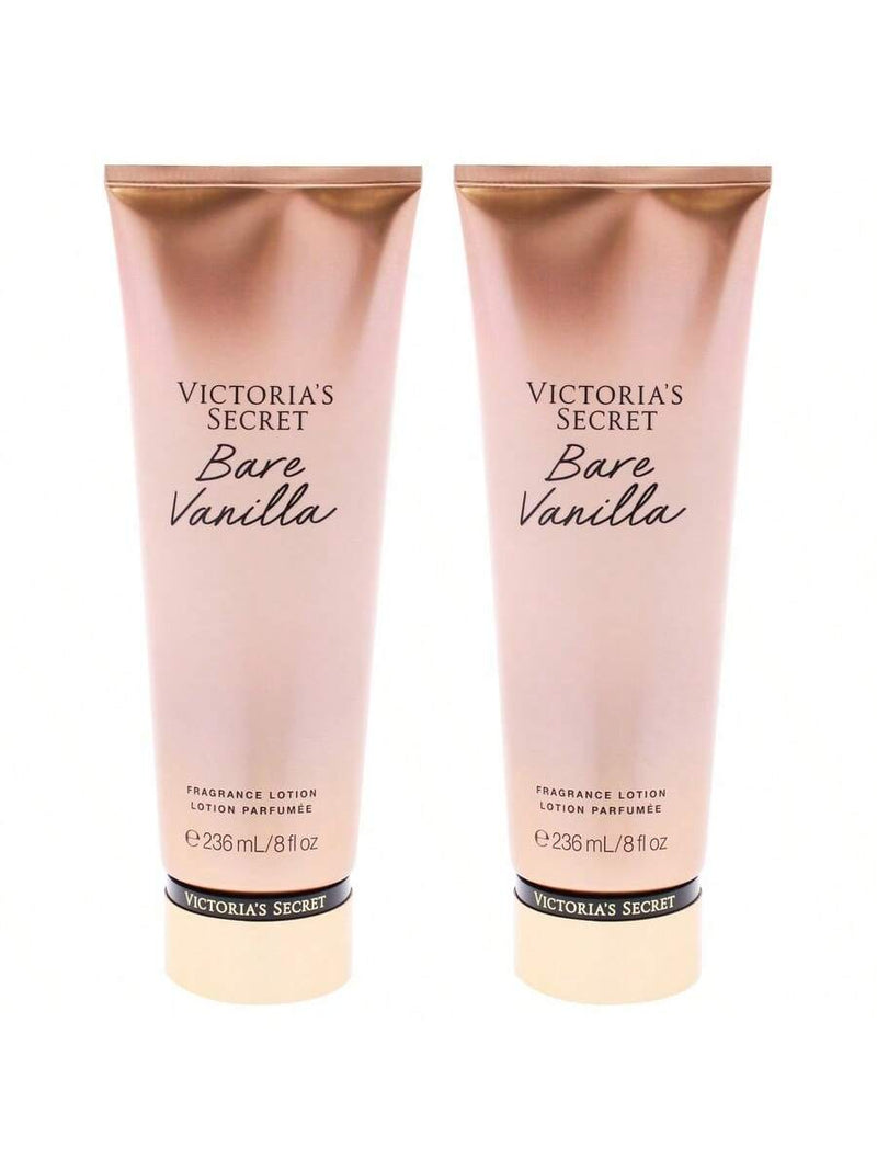 Bare Vanilla Fragrance Lotion by Victorias Secret for Women - 8 oz Body Lotion - Pack of 2