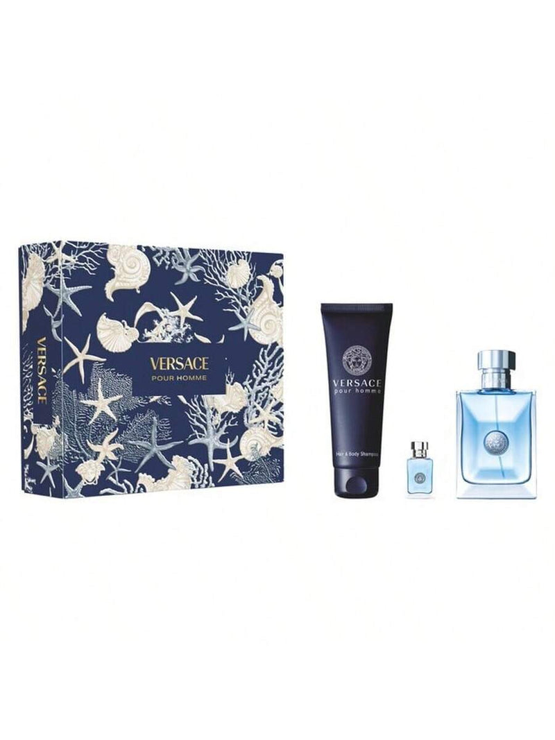 Versace Pour Homme by Versace, 3 Piece Gift Set for Men with Mini
