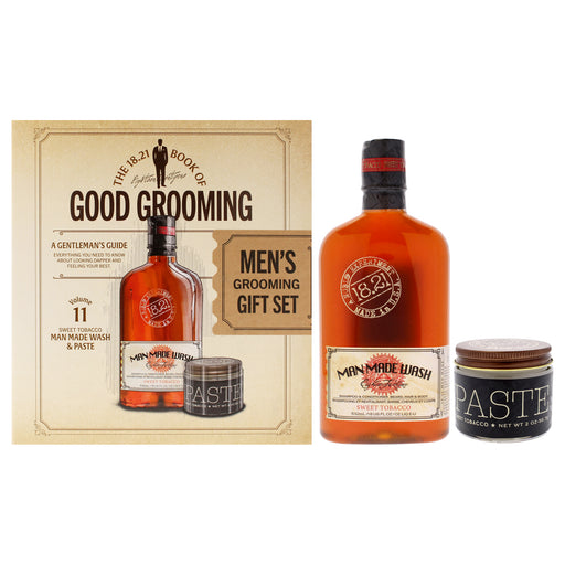 18.21 Man Made Book Of Good Grooming Volume 11 Sweet Tobacco Men's Gift Set