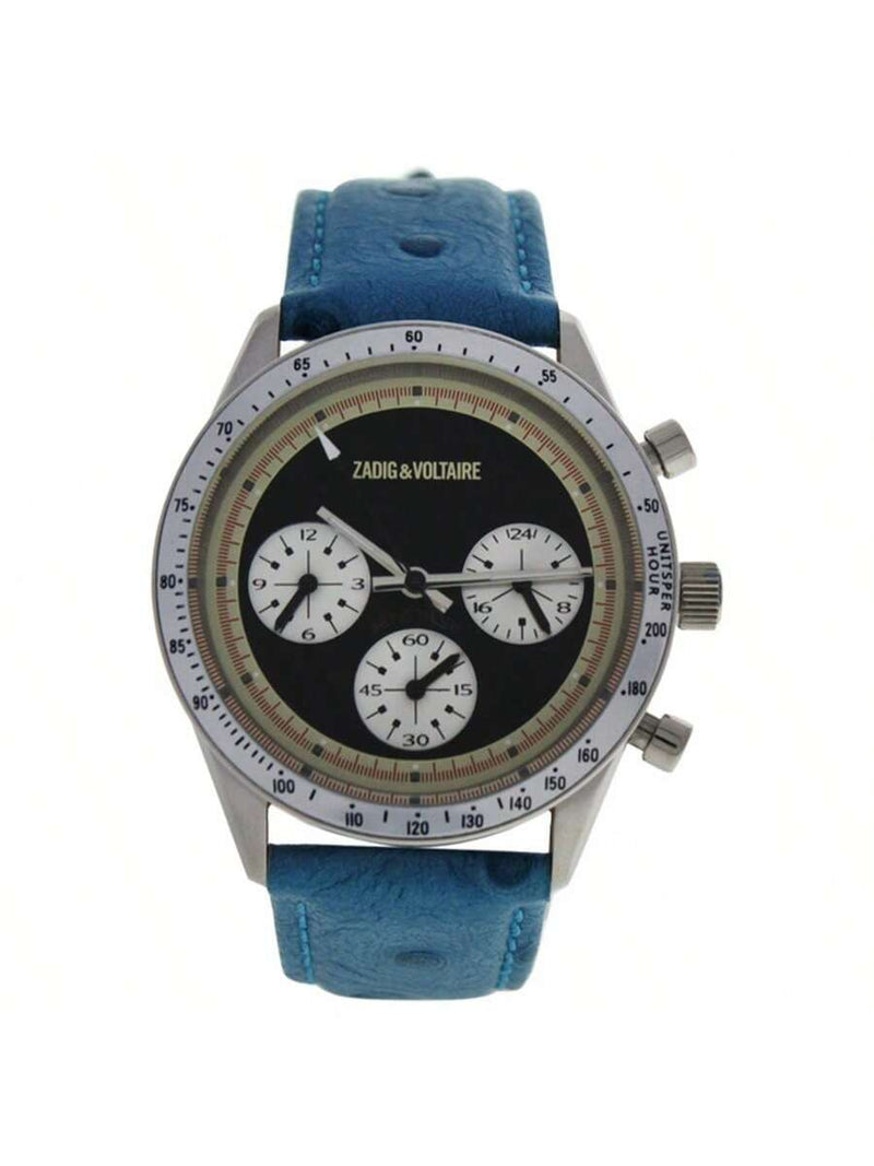 ZVM106 Master - Silver/Turquoise Leather Strap Watch by Zadig & Voltaire for Women - 1 Pc Watch