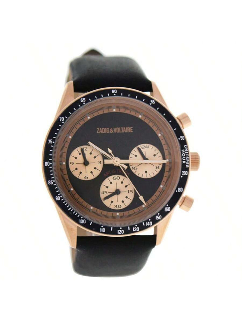 ZVM114 Master - Rose Gold/Black Leather Strap Watch by Zadig & Voltaire for Women - 1 Pc Watch