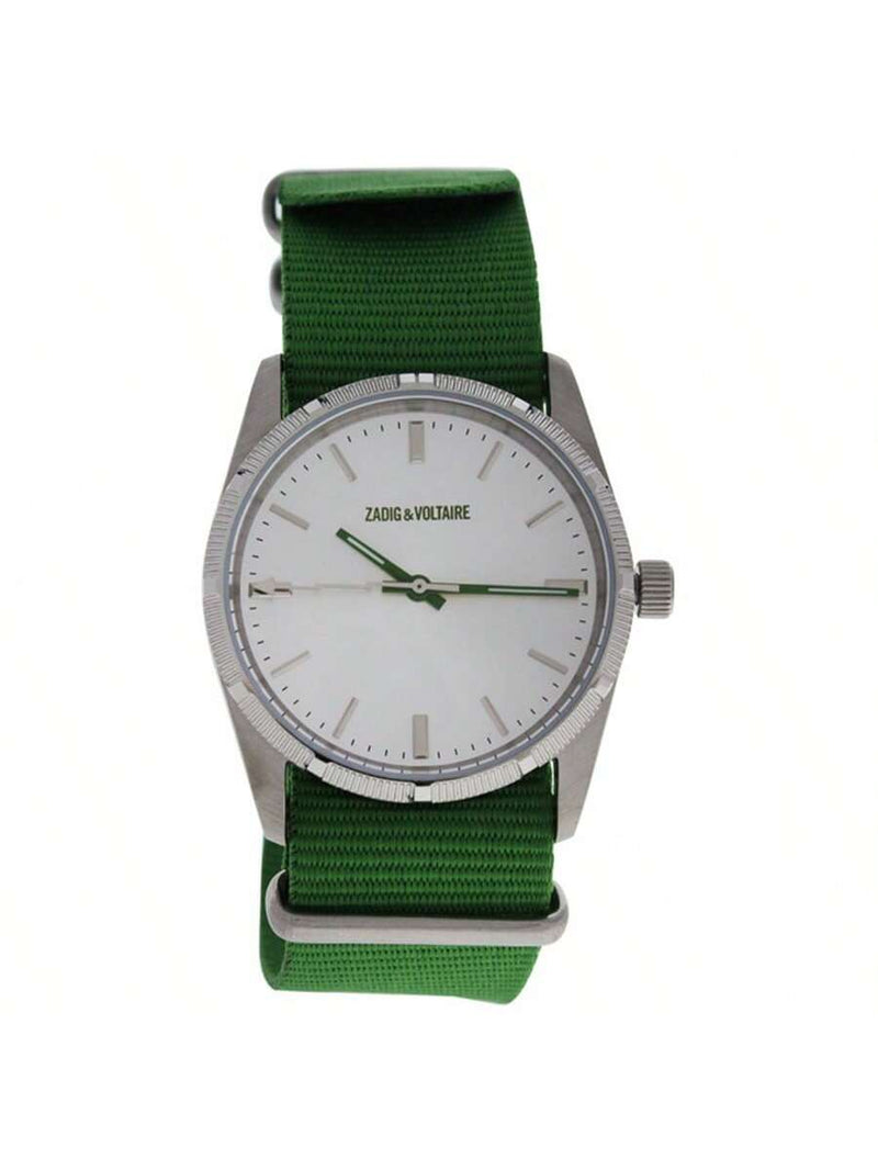 ZVF212 Fusion - Silver/Green Nylon Strap Watch by Zadig & Voltaire for Unisex - 1 Pc Watch