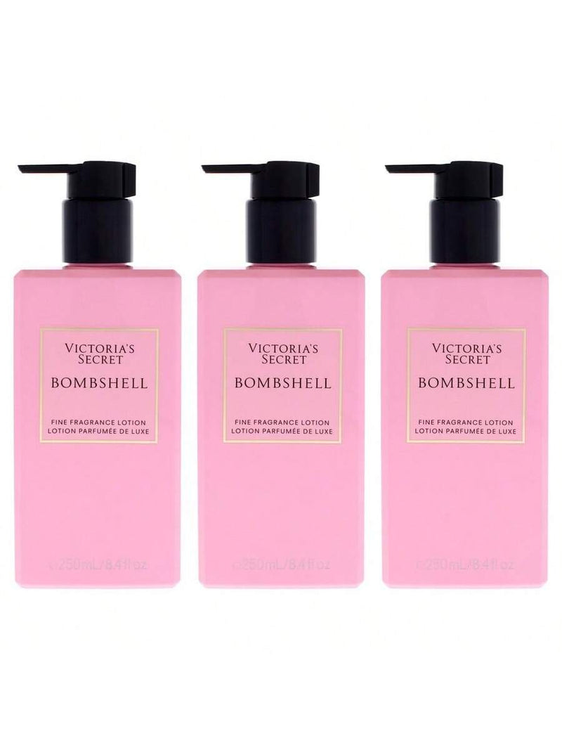 Bombshell Fragrance Lotion by Victorias Secret for Women - 8.4 oz Body Lotion - Pack of 3
