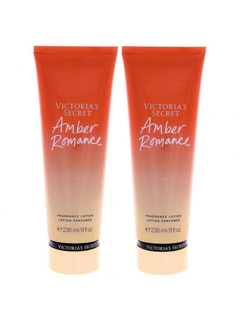 Amber Romance Fragrance Lotion by Victorias Secret for Women - 8 oz Body Lotion - Pack of 2