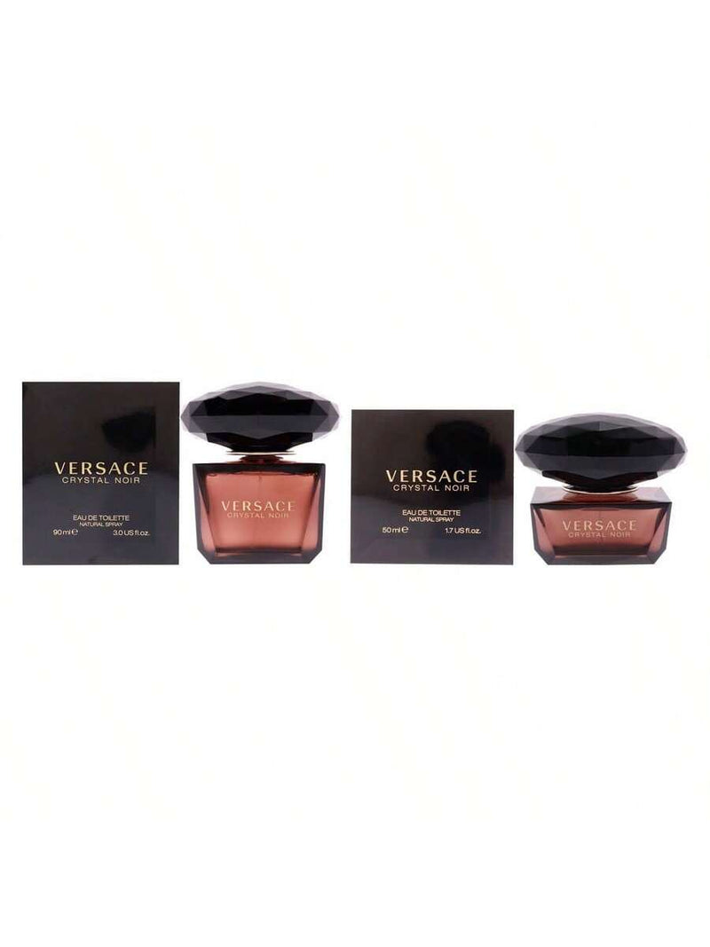 Versace Crystal Noir Kit by Versace for Women - 2 Pc Kit 3oz EDT Spray, 1.7oz EDT Spray