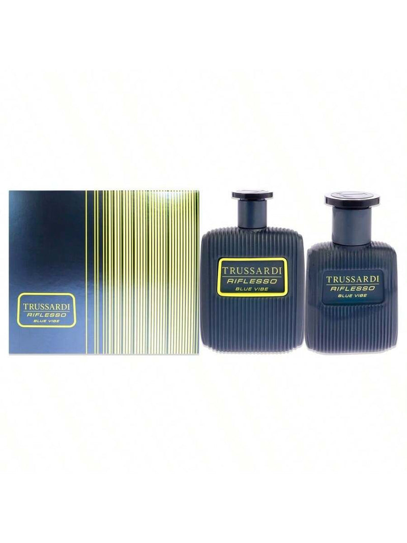 Riflesso Blue Vibe by Trussardi for Men - 2 Pc Gift Set 3.4 oz EDT Spray, 1oz EDT Spray