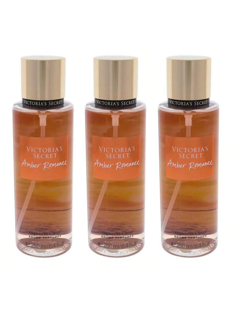 Amber Romance by Victorias Secret for Women - 8.4 oz Fragrance Mist - Pack of 3