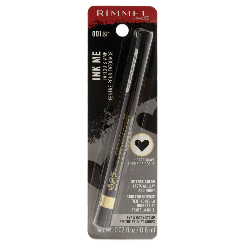 Rimmel London Ink Me Tatto Stamp Eyes And Body 001 Black Heart Shape