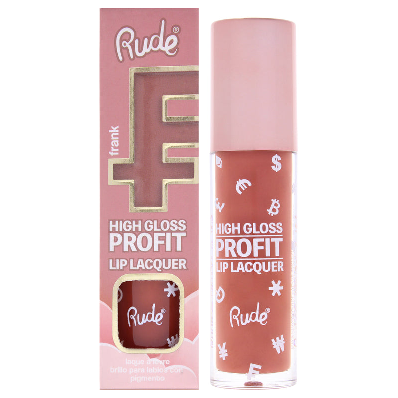 Rude Cosmetics High Gloss Profit Lip Lacquer Frank