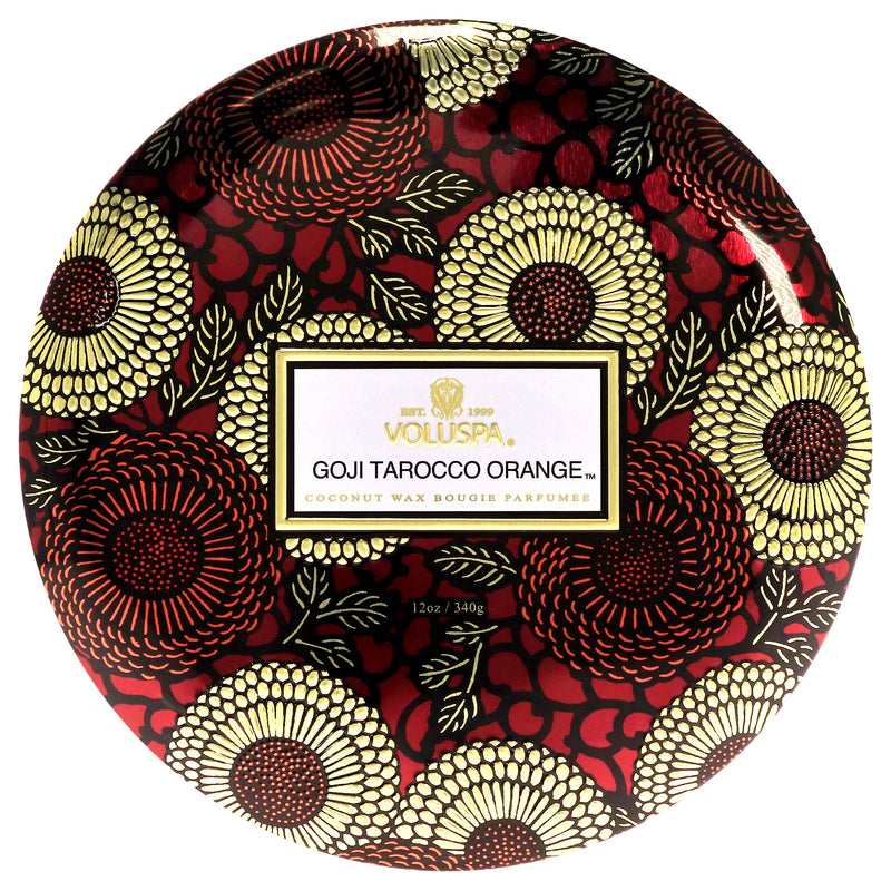 Voluspa Japonica Collection 3 Wick Tin Candle Goji Tarocco Orange Unisex Fragrance