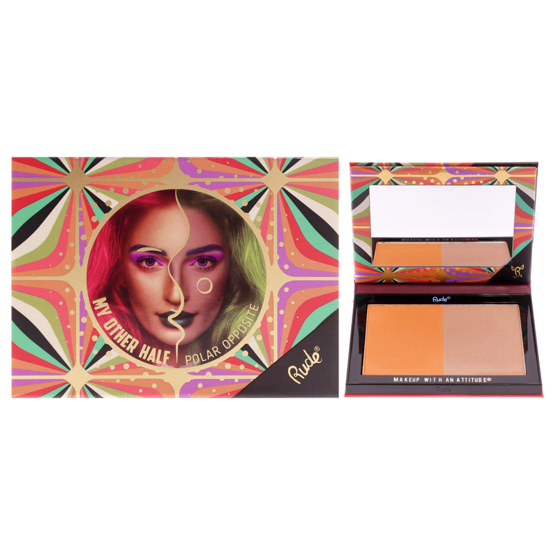 Rude Cosmetics My Other Half Duo Shade Face Palette Polar Opposite