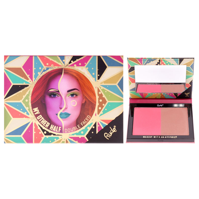 Rude Cosmetics My Other Half Duo Shade Face Palette Double Faced