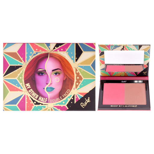 Rude Cosmetics My Other Half Duo Shade Face Palette Double Faced
