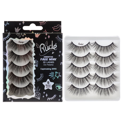 Rude Cosmetics Essential Faux Mink 3d Lashes Captivating