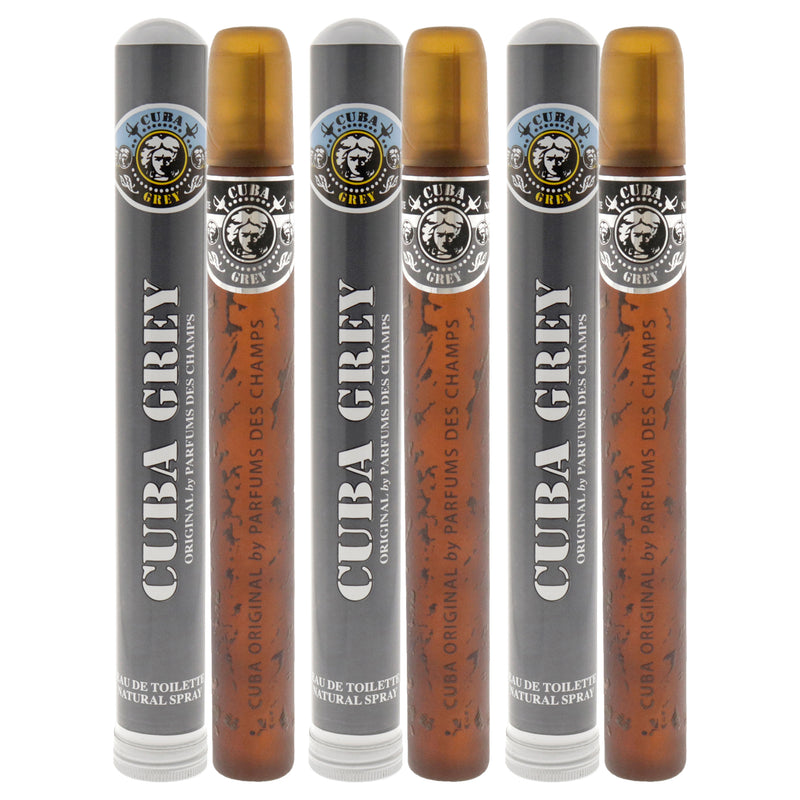Cuba Grey Pack Of 3 Men's Eau De Toilette